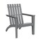 Patio Durable Acacia Wood Adirondack Lounge Armchair with Slatted High Backrest